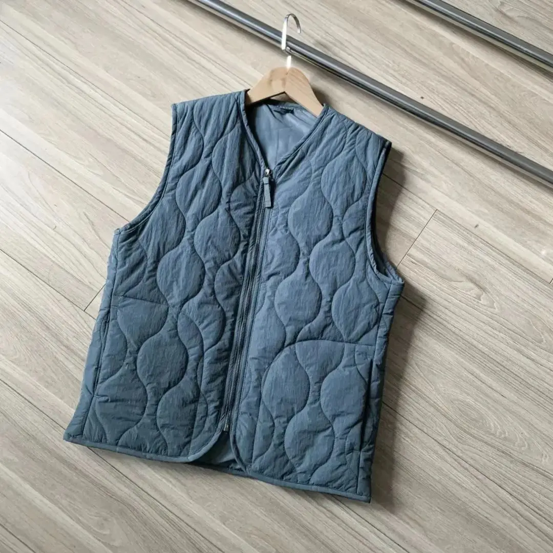 Winter Mountain Style Gourd Pattern Cotton Padded Windproof Waterproof Vest Casual Lightweight Thin Cardigan Sleeveless Jacket thumbnail 5