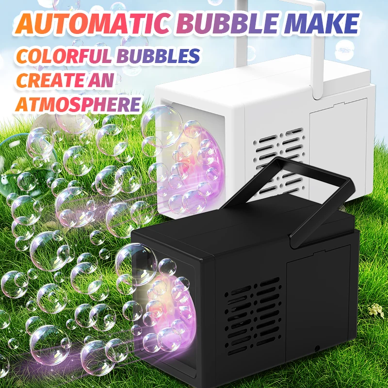 10 hole fully automatic bubble blowing handheld electric bubble machine toy outdoor birthday without battery and bubble water thumbnail 2