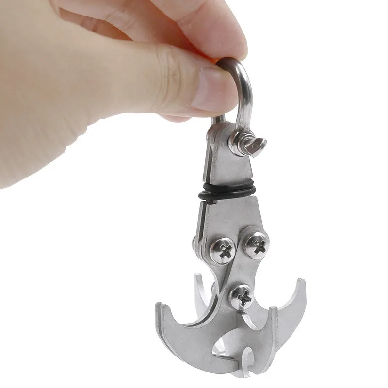Stainless Steel Outdoor Climbing Hook Multifunctional Grappling Hook Survival Folding Escapement Hook Camping Edc Equipment Tool thumbnail 4