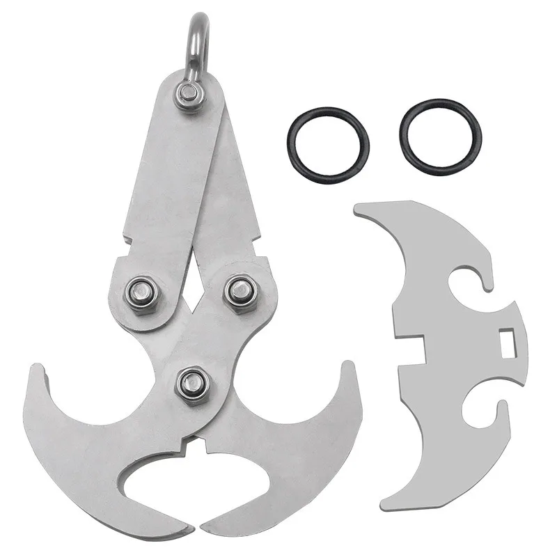 Stainless Steel Outdoor Climbing Hook Multifunctional Grappling Hook Survival Folding Escapement Hook Camping Edc Equipment Tool thumbnail 5