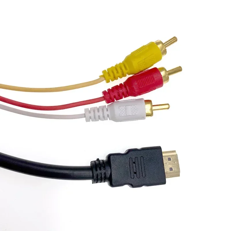 HDMI-compatible To 3RCA Cable 1.5M with HDMI-compatible Male To AV Audio Video Wire for TV Only for Player To TV thumbnail 5