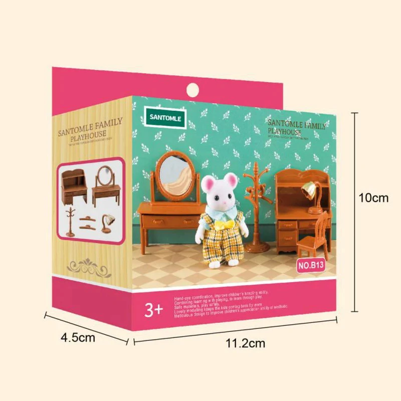 1:12Dollhouse Miniature Furniture Toys Set DIY Forest Family Kids Girls Pretend Play Furniture Toys Gift for Christmas Birthday thumbnail 4