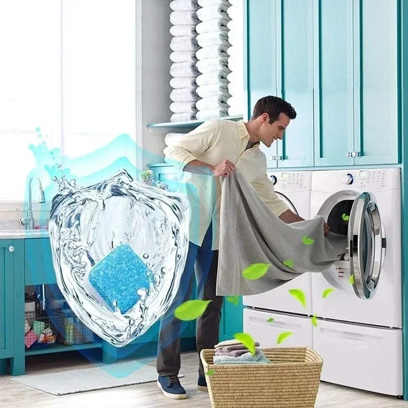 Detergent 4/8/12 PCS Household Cleaning Accessories Washing Machine Cleaning Tablets Effervescent Cleaning Tablets Cleaner For thumbnail 2