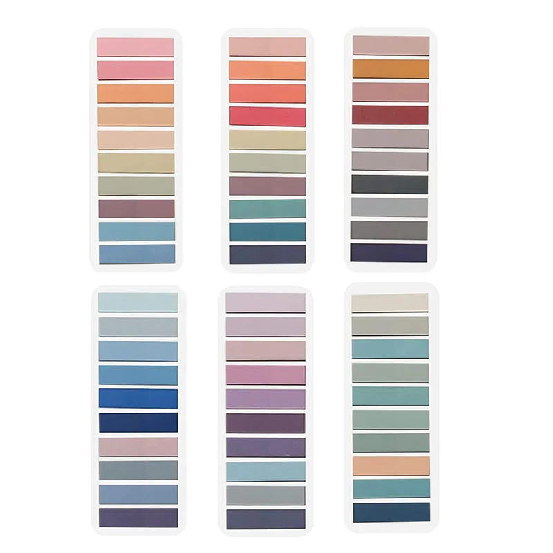 Morandi Colors Sticky Note Tabs for Book Annotation, File Classification Index Stickers, for School and Office Supplies thumbnail 5