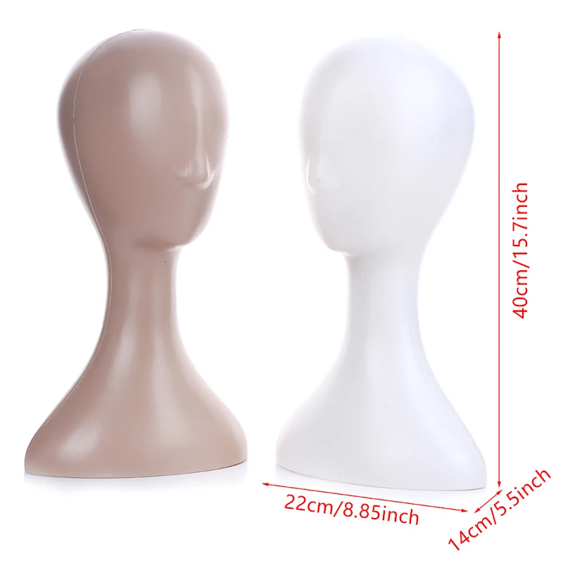 Pro Female Plastic Abstract Mannequin Manikin Head Model Wig Hat Hair Display Stand Holder thumbnail 5