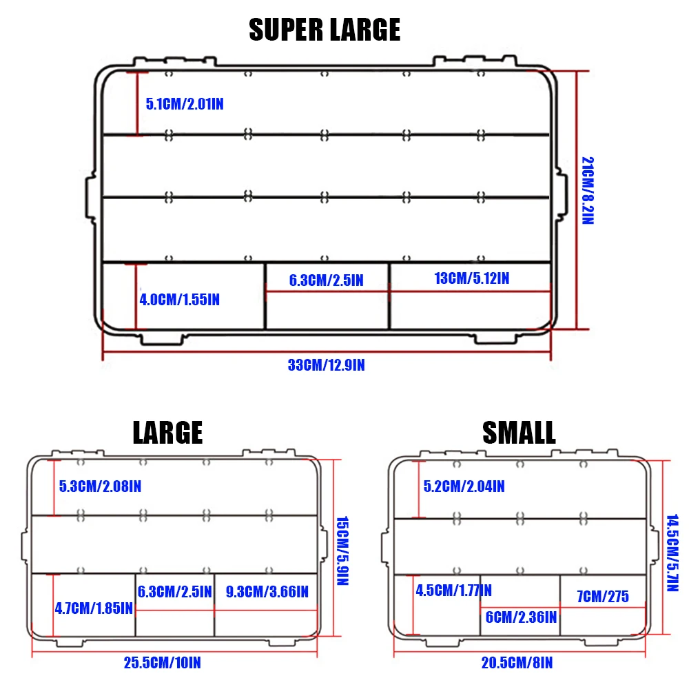 SAMOLLA Fishing Tackle Waterproof Box Lure Storage Lure Hook Boxes Baits Container Storage Case Fishing Accessories thumbnail 3