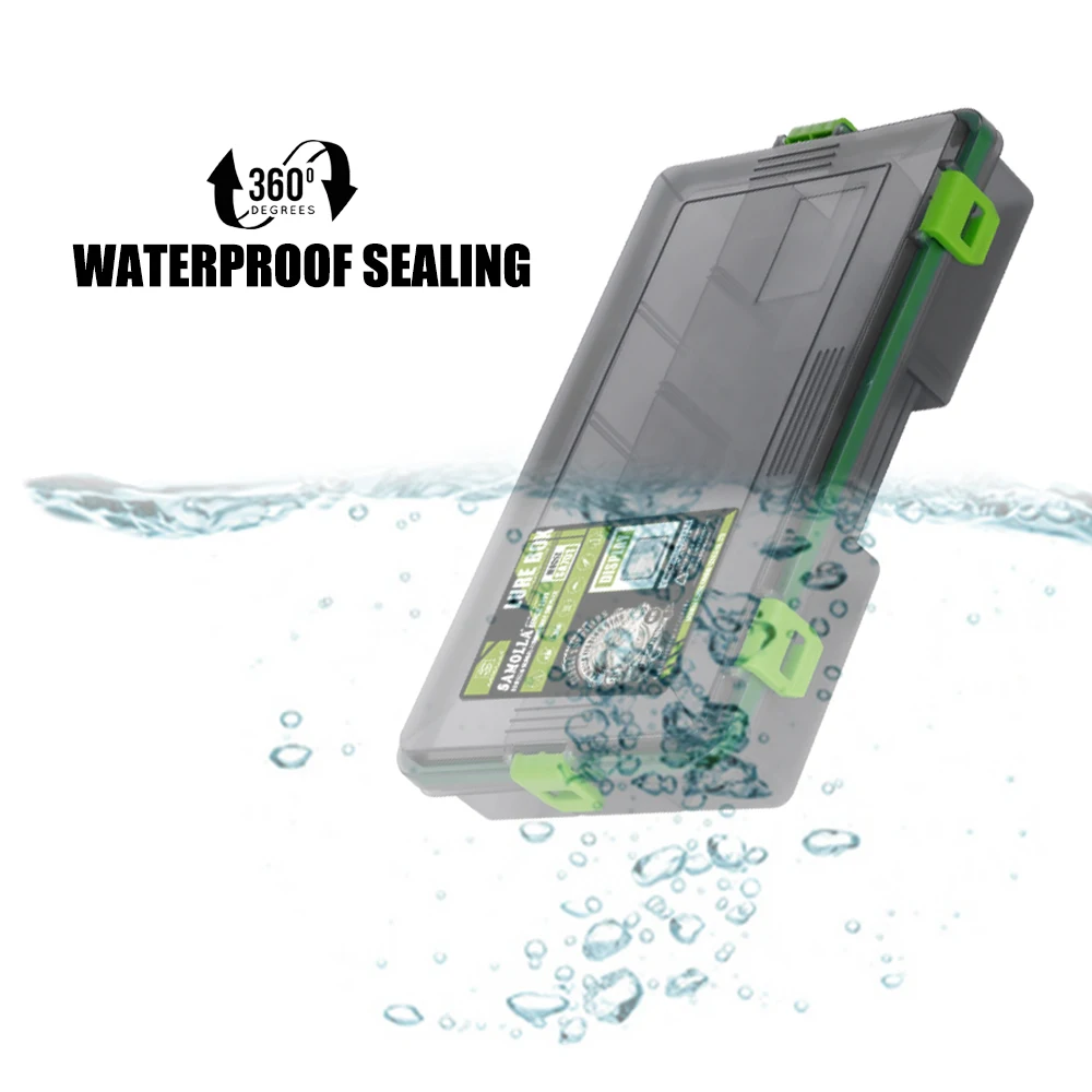 SAMOLLA Fishing Tackle Waterproof Box Lure Storage Lure Hook Boxes Baits Container Storage Case Fishing Accessories thumbnail 5