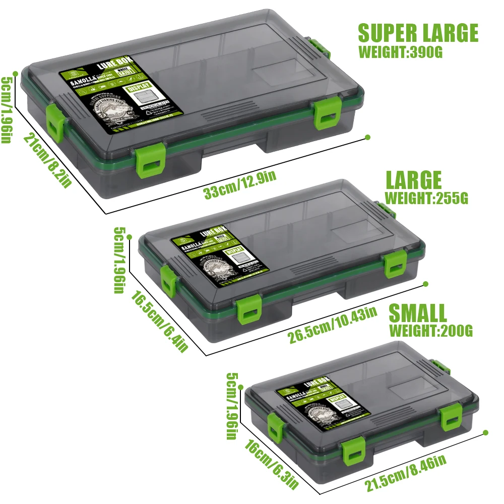 SAMOLLA Fishing Tackle Waterproof Box Lure Storage Lure Hook Boxes Baits Container Storage Case Fishing Accessories thumbnail 2