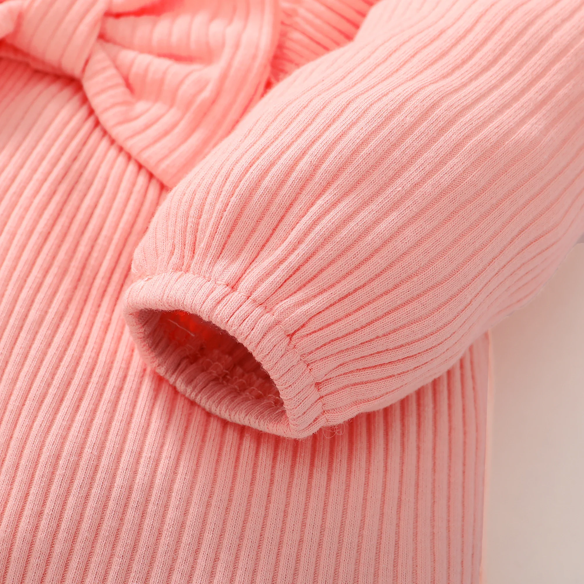 Newborn Baby Girl Romper Long Sleeved Ruffle Bodysuit with Headband Autumn & Winter Onesie Outfit Clothing for Baby 0-18 Months thumbnail 4