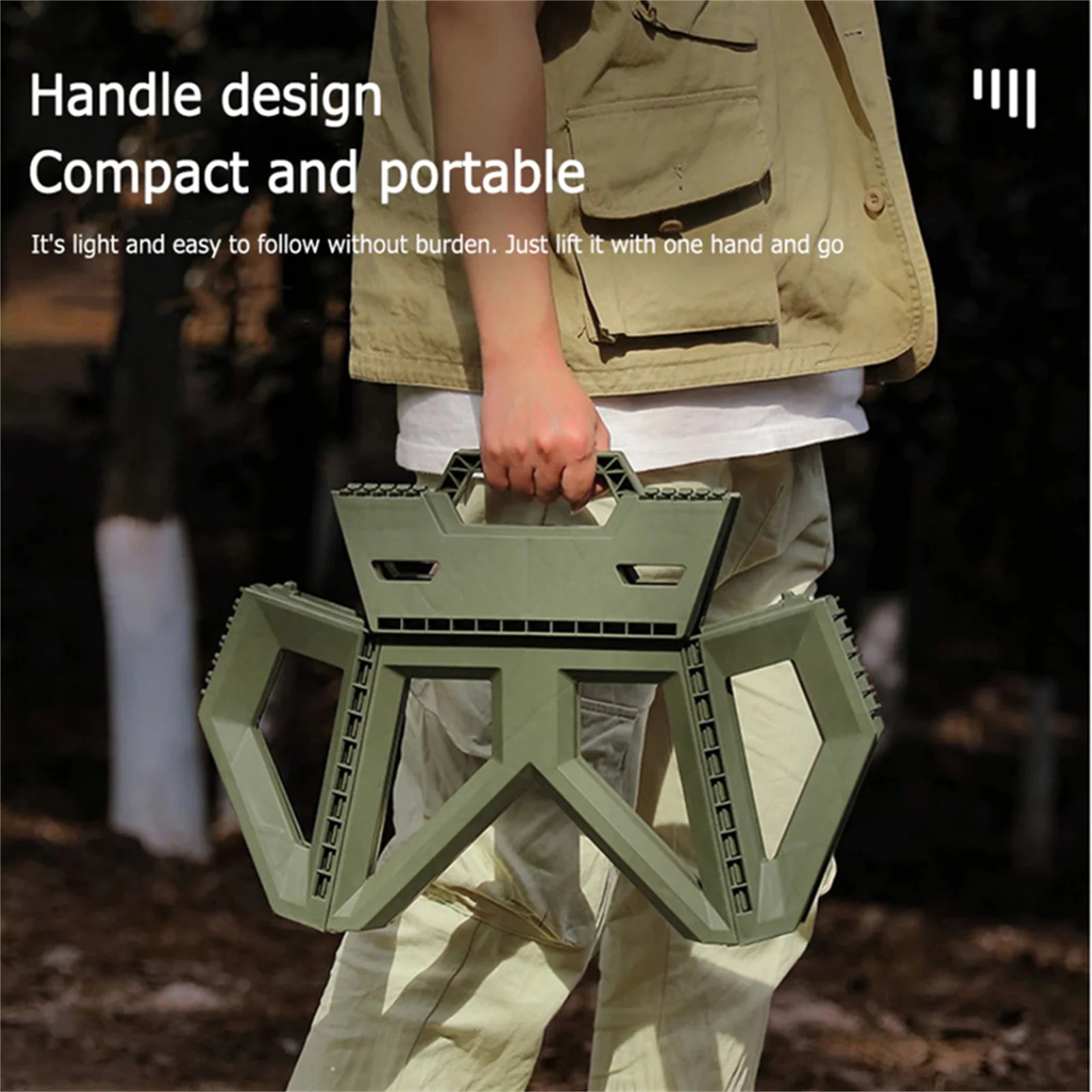 Outdoor Small Stool Portable Folding Stool High Load Bearing Durable Small Chair Fishing Stool Beach Stool Camping Stool thumbnail 6
