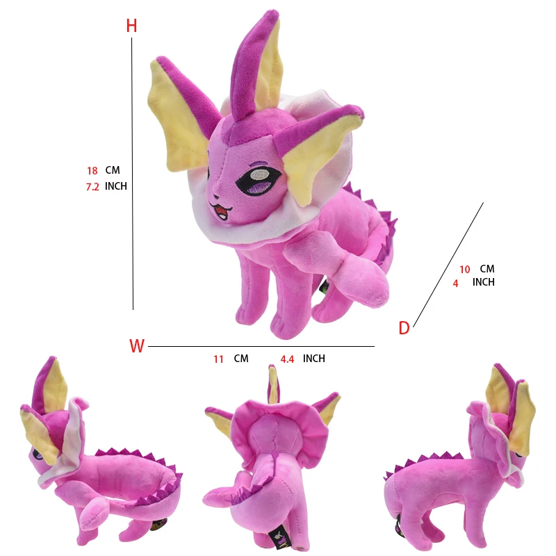 Leafeon Vaporeon Glaceon Sylveon Espeon Umbreon Vaporeon Sylveon Plush Toys Game for Collectible Gift,Soft Plushies Stuffed thumbnail 5
