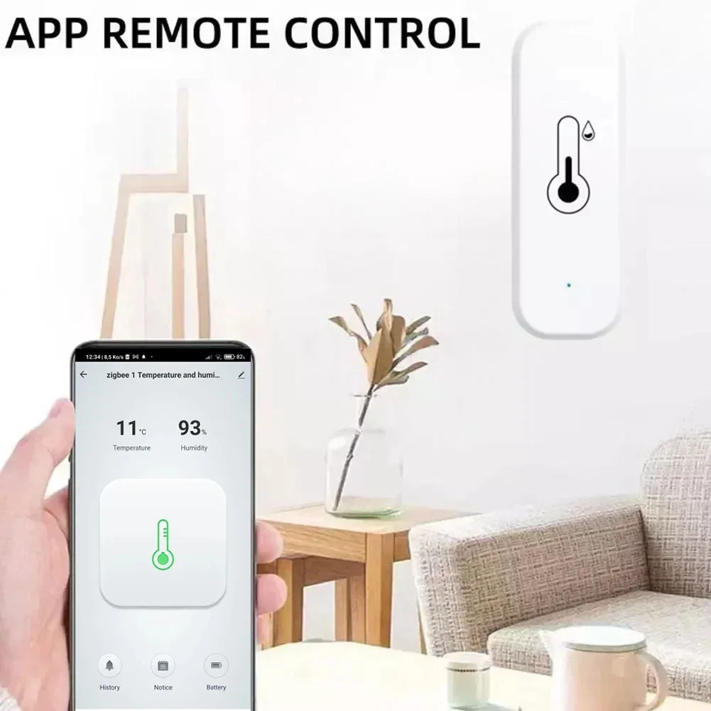 WiFi/Zigbee 3.0 Temperature Humidity Sensor Smart Remote Monitor Thermometer Hygrometer Smart Home Work with Tuya Alexa Google thumbnail 5