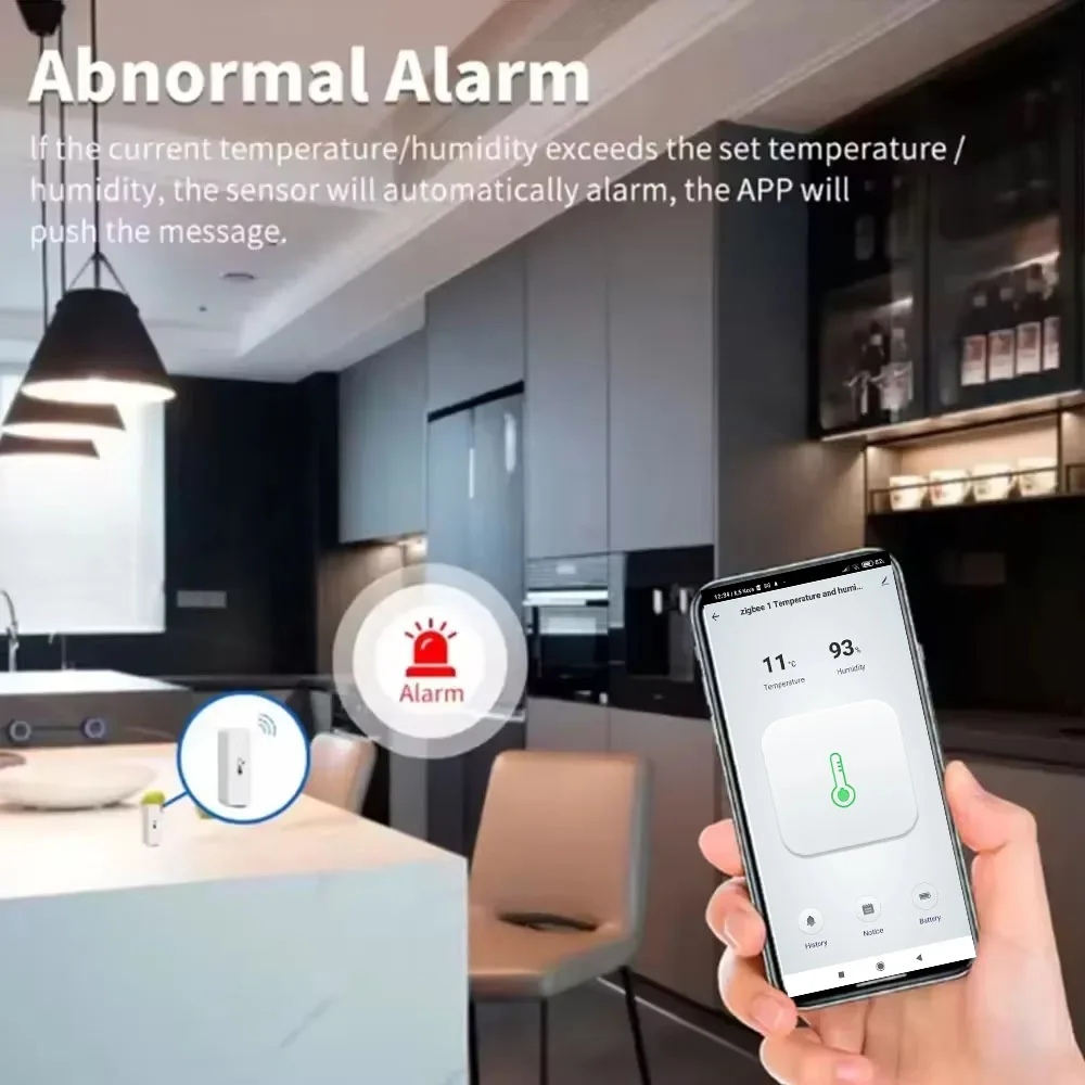 WiFi/Zigbee 3.0 Temperature Humidity Sensor Smart Remote Monitor Thermometer Hygrometer Smart Home Work with Tuya Alexa Google thumbnail 3