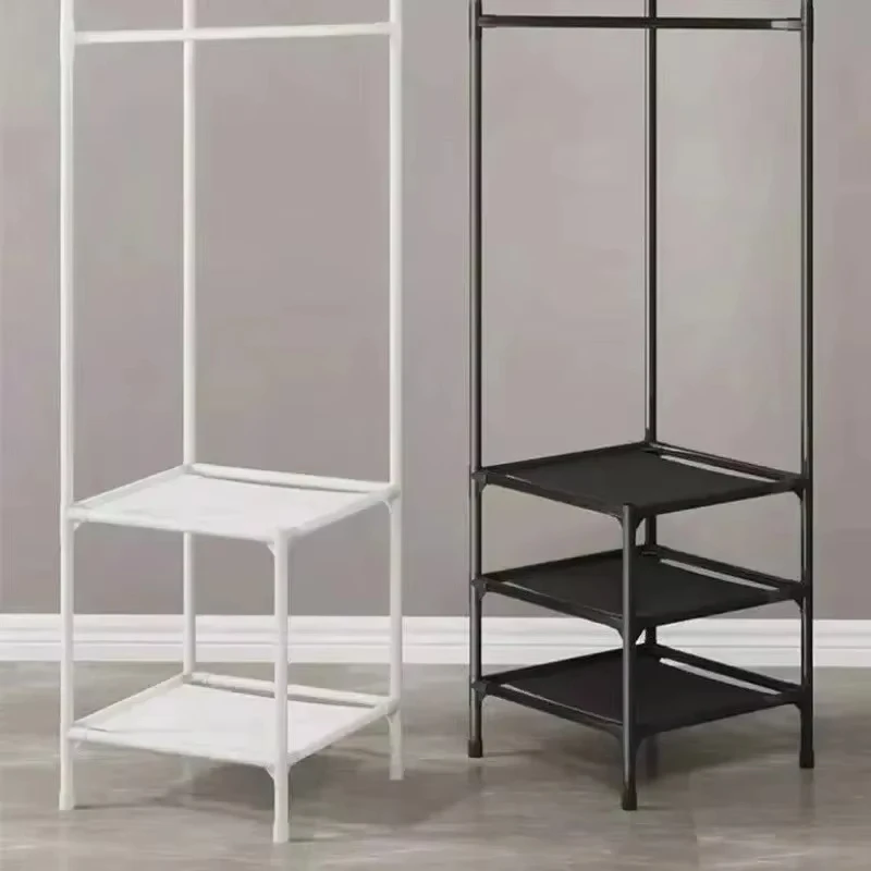 Corner Coat Hat Rack Multifunction Multi-Layer Floor Standing Corner Hanger Detachable Removable Metal Clothing Storage Shelf thumbnail 2