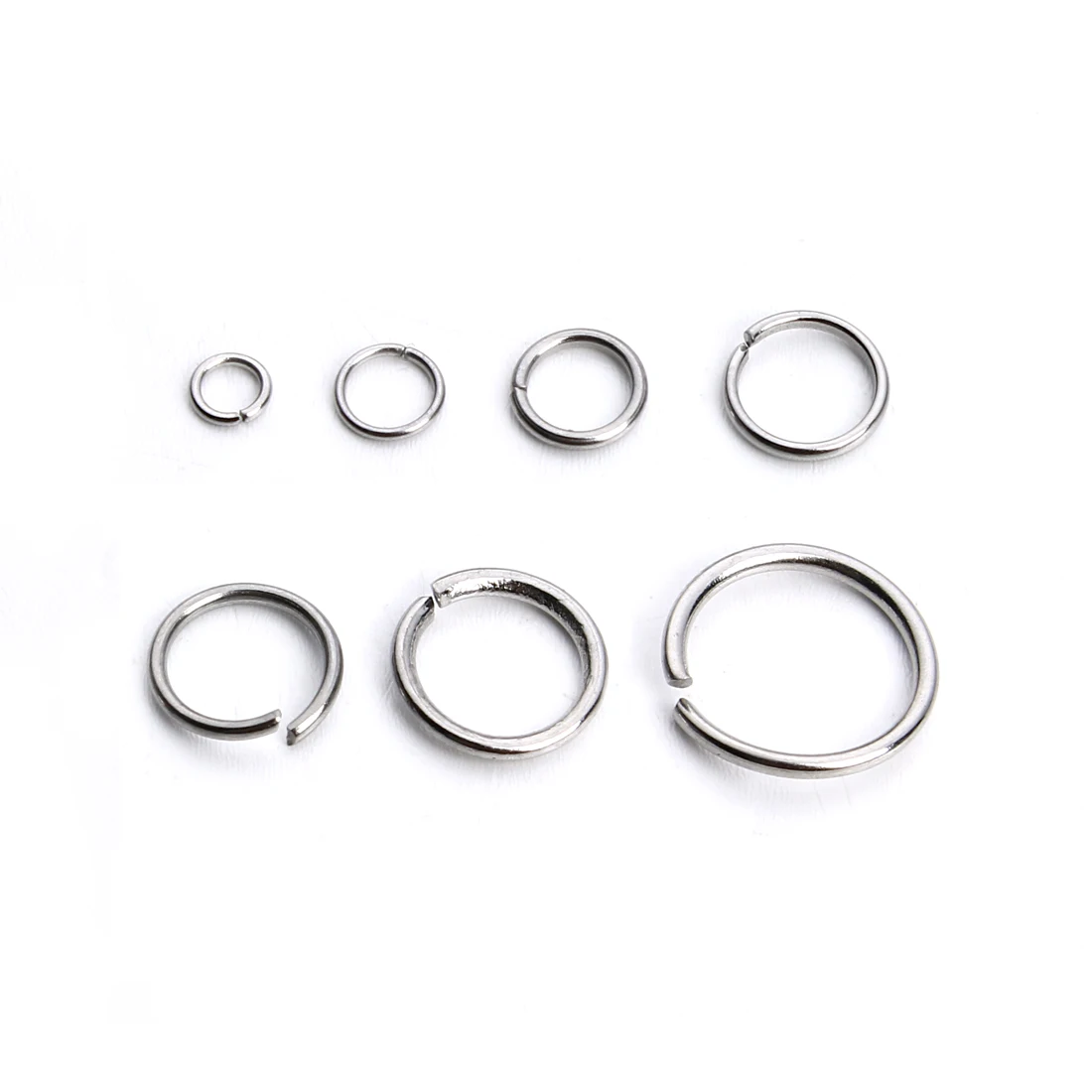 100-200pcs/lot Stainless Steel Open Jump Ring Gold Silver Color Split Rings Single Loop Rings For Jewelry Making Necklace Making thumbnail 6