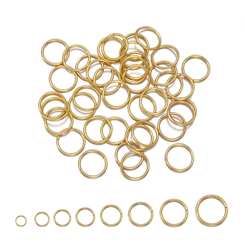 100-200pcs/lot Stainless Steel Open Jump Ring Gold Silver Color Split Rings Single Loop Rings For Jewelry Making Necklace Making thumbnail 3