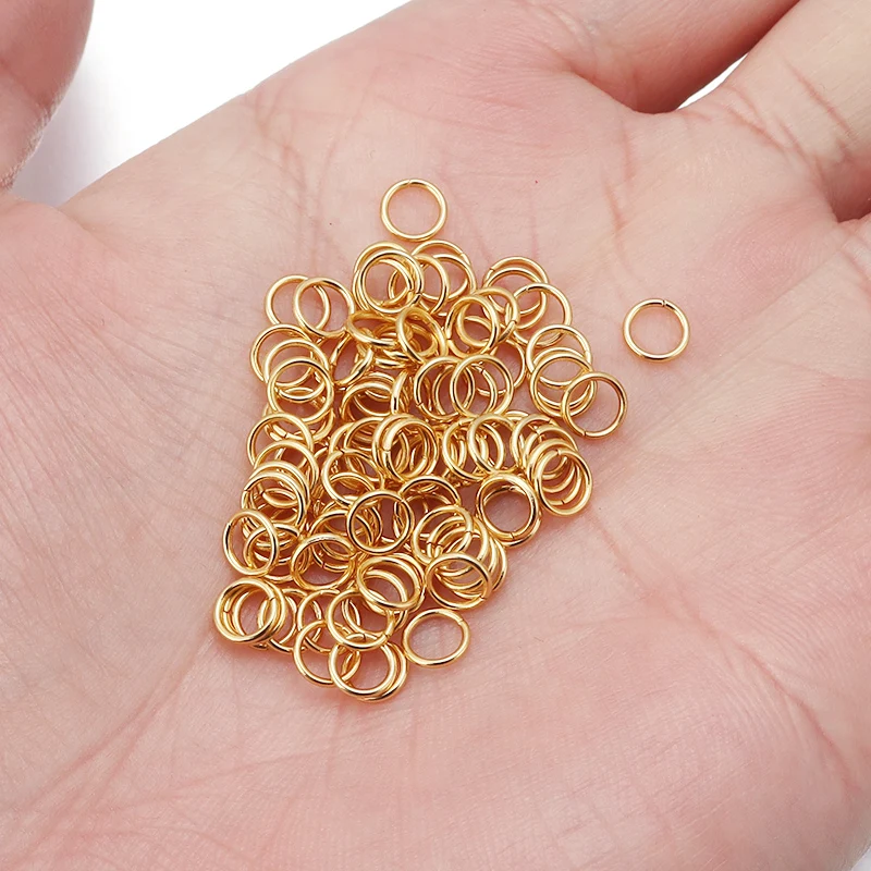 100-200pcs/lot Stainless Steel Open Jump Ring Gold Silver Color Split Rings Single Loop Rings For Jewelry Making Necklace Making thumbnail 4