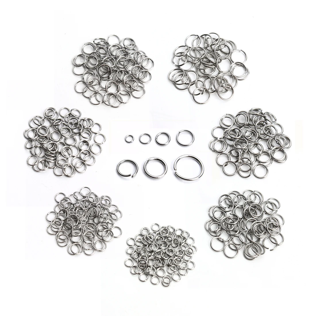 100-200pcs/lot Stainless Steel Open Jump Ring Gold Silver Color Split Rings Single Loop Rings For Jewelry Making Necklace Making thumbnail 5