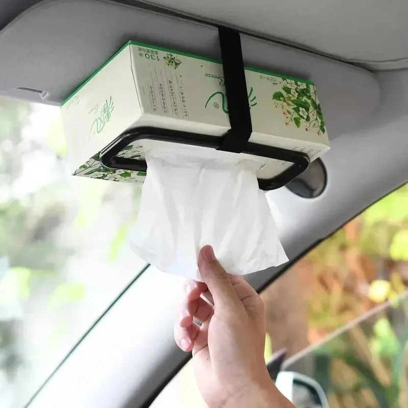Car Paper Towel Holder Clip Seat Back Visor Hanging Storage Box Frame - Vehicle Supply Accessory thumbnail 3