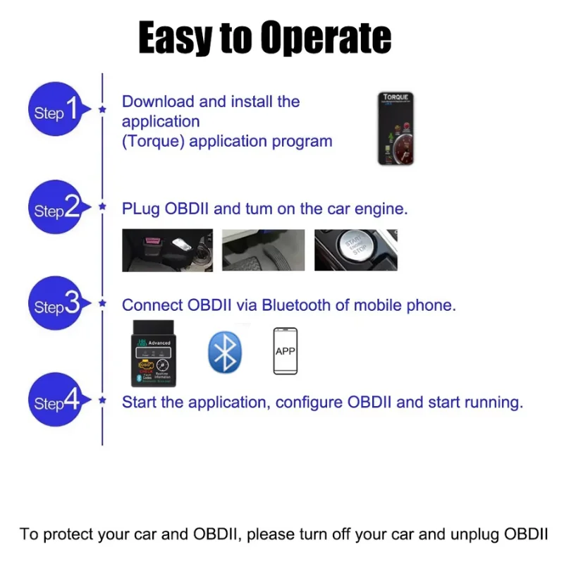 Mini ELM327 OBD2 Code Reader Scanner Bluetooth Car Fault Detector Engine Diagnostic Tool V1.5/V2.1 For Automotive Motorcycle thumbnail 4