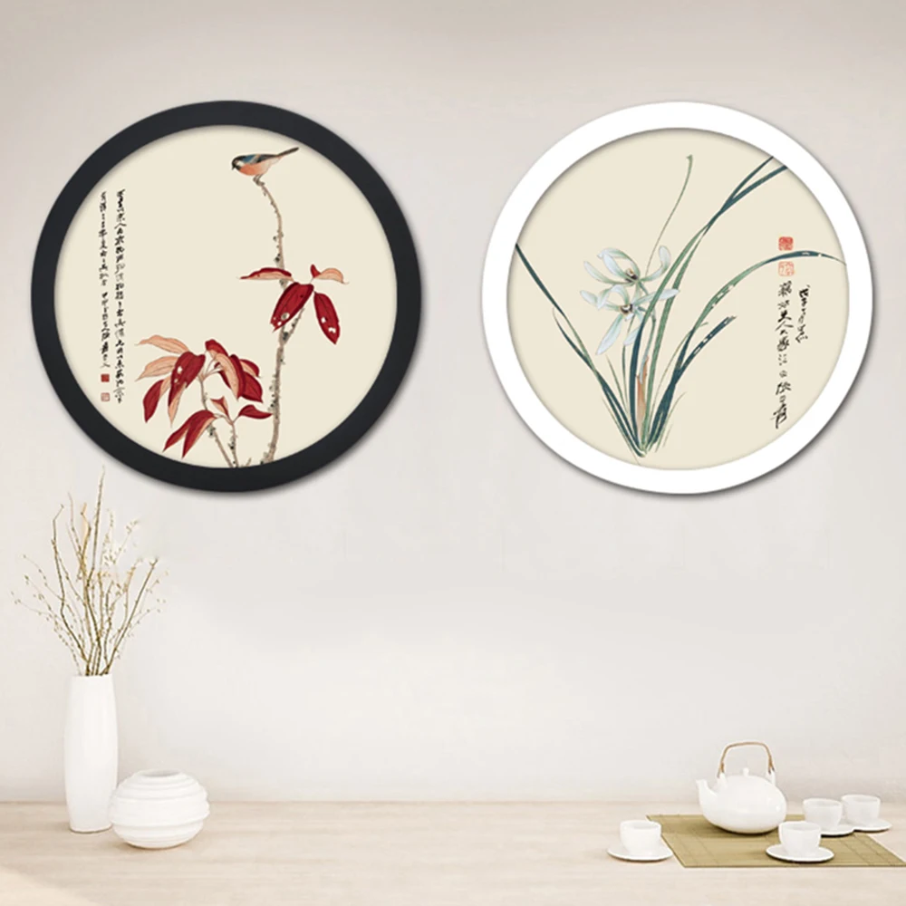 Round Photo Frame DIY Wooden Wall Mounted Hanging Picture Frame Weeding Gift Home Decor Murale 6-12inch thumbnail 4