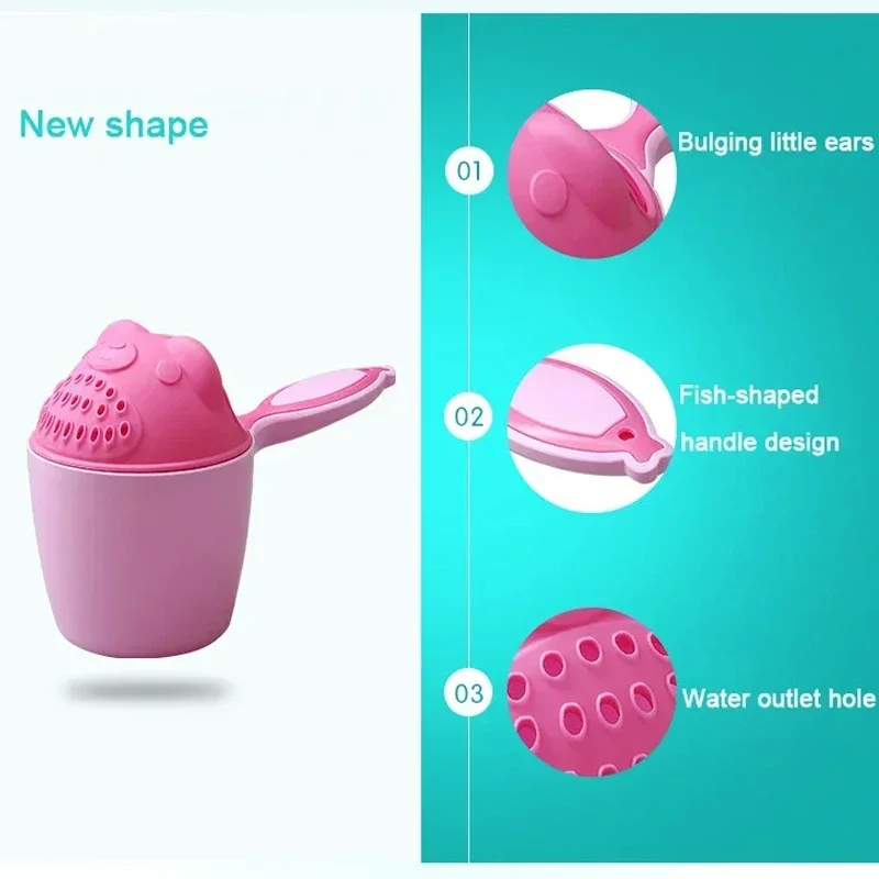 Baby Shampoo Cup Cute Cartoon Bear Toddle Shower Spoons Multifunction Kids Toothbrush Cup Shower Head Washing Hair Cup Bath Tool thumbnail 2