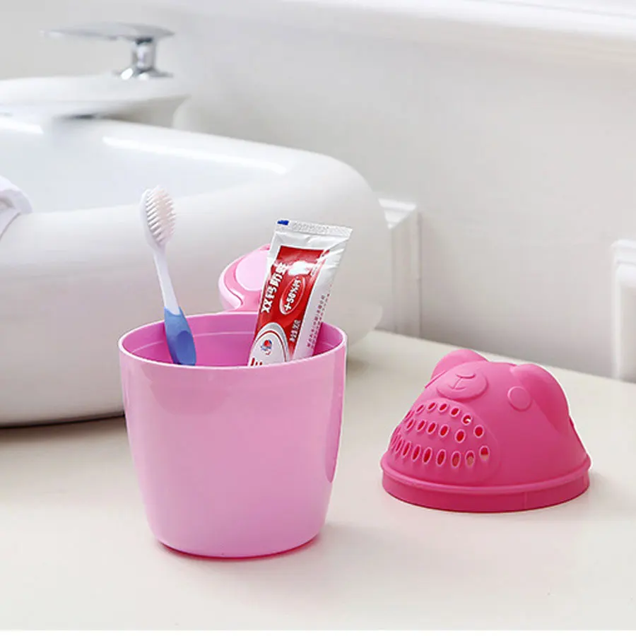 Baby Shampoo Cup Cute Cartoon Bear Toddle Shower Spoons Multifunction Kids Toothbrush Cup Shower Head Washing Hair Cup Bath Tool thumbnail 5