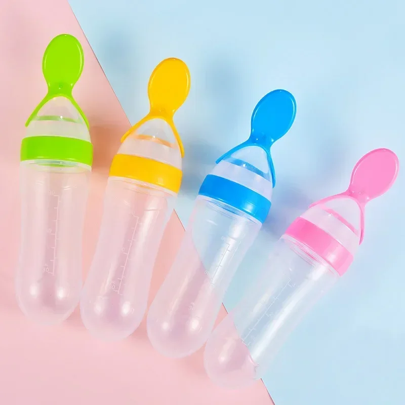 Safe Baby Feeding Bottle Spoon Milk Bottle Baby Training Feeder Food Supplement Food feed Spoon baby gadgets BPA Free thumbnail 2
