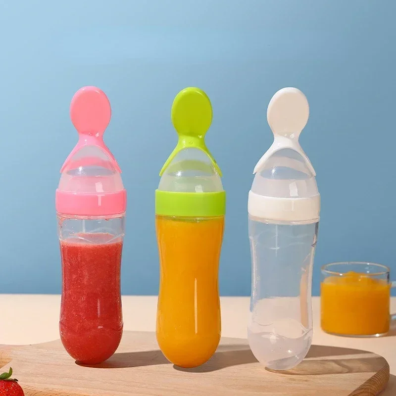 Safe Baby Feeding Bottle Spoon Milk Bottle Baby Training Feeder Food Supplement Food feed Spoon baby gadgets BPA Free thumbnail 4
