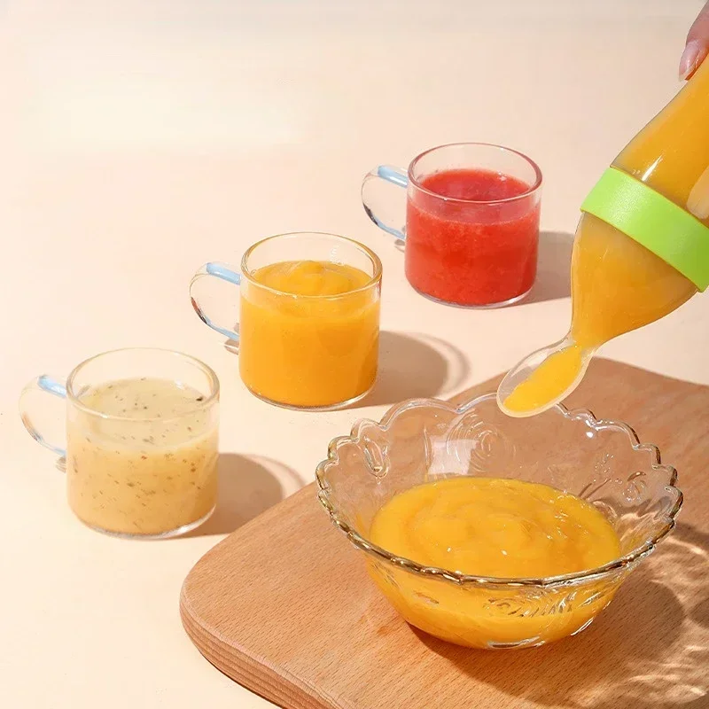 Safe Baby Feeding Bottle Spoon Milk Bottle Baby Training Feeder Food Supplement Food feed Spoon baby gadgets BPA Free thumbnail 5