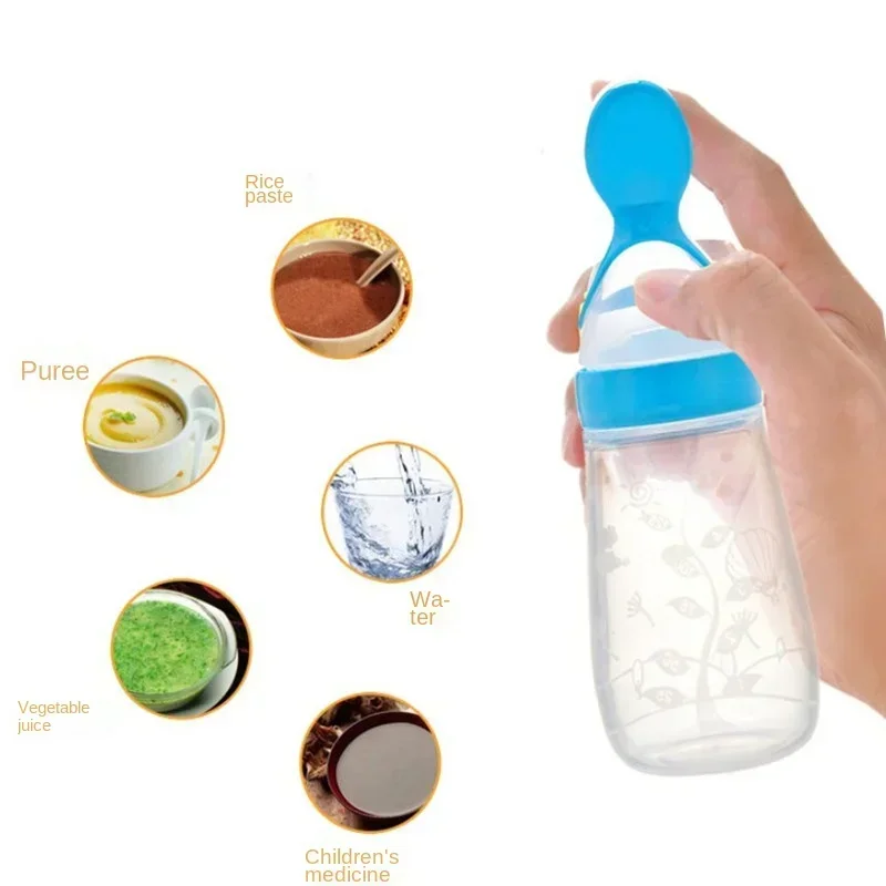 Safe Baby Feeding Bottle Spoon Milk Bottle Baby Training Feeder Food Supplement Food feed Spoon baby gadgets BPA Free thumbnail 3