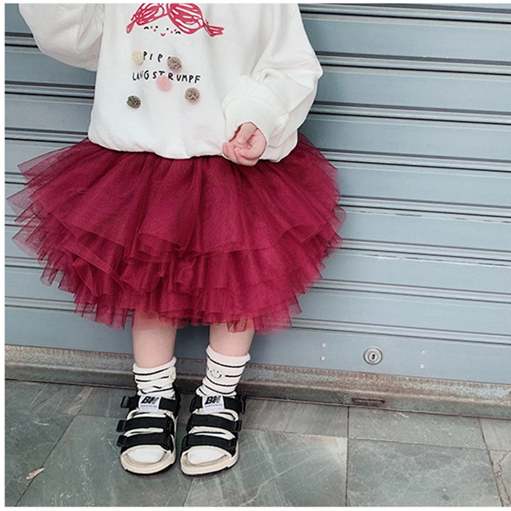 Little Girls Tutu Skirts Black Fluffy Toddler Tulle Princess Ball Gown Pettiskirt Ballet Dance Kids Party/birthday Skirt 1-7T thumbnail 6