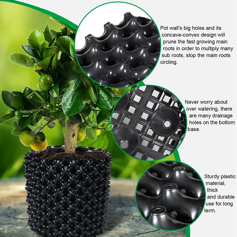 Pruning Plant Root Control Nursery Pots Trainer Fast Root Grow Container Garden Tree Bonsai Transplant Tool Fast Nersery Pot thumbnail 5