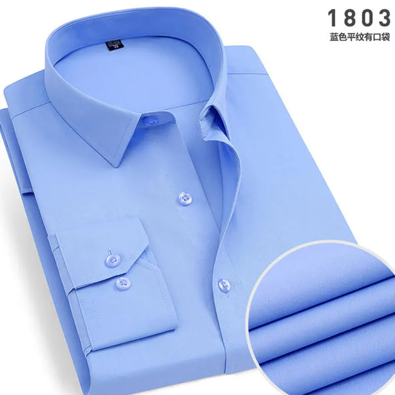 Spring New Men's Striped long-sleeved Shirt Non-ironing Anti-wrinkle Comfortable Breathable Business Casual Fashion Slim Fit thumbnail 3