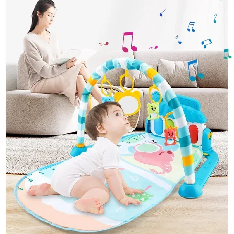 Baby Activity Gym Rack Musical Newborn Piano Keyboard Crawling Blanket Pedal Play Mat Early Education 0-36 Months Toy Gifts thumbnail 2