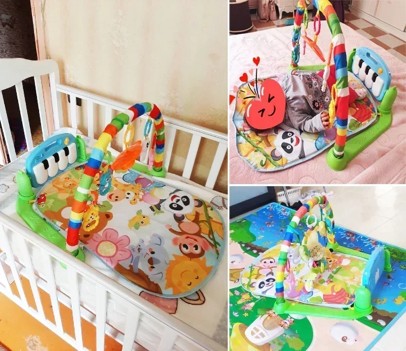 Baby Activity Gym Rack Musical Newborn Piano Keyboard Crawling Blanket Pedal Play Mat Early Education 0-36 Months Toy Gifts thumbnail 6