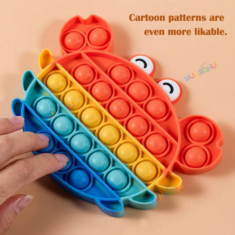 Rainbow Pop Push Bubblle Fidget Anti Stress Relief Toys for Adult Children Special Needs Sensory Toys Interactive Toys for Kids thumbnail 4