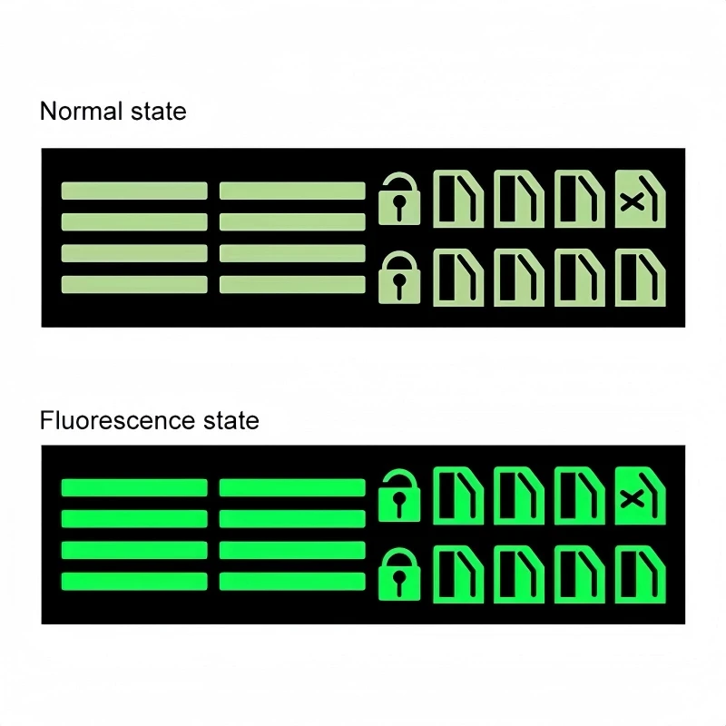 18Pcs/set Car Function Button Switch Button Fluorescent Stickers Waterproof Wear-resistant Car Interior Decoration Stickers thumbnail 6
