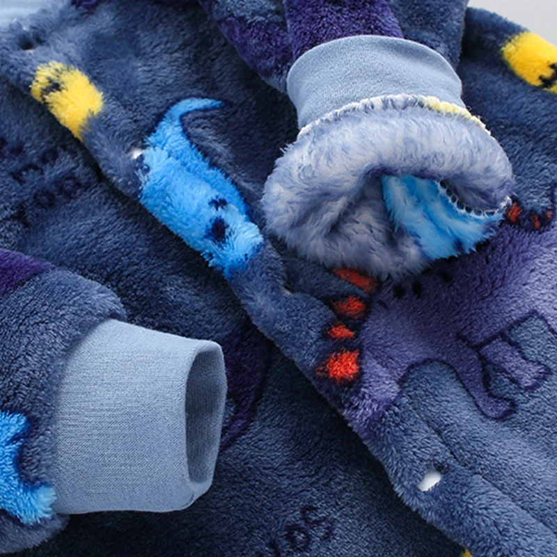 Newborn Baby Spring Winter Clothes Infant Jacket for Girls Jumpsuit for Boys Soft Flannel Bebe Romper Baby Clothes 0-18 Month thumbnail 6