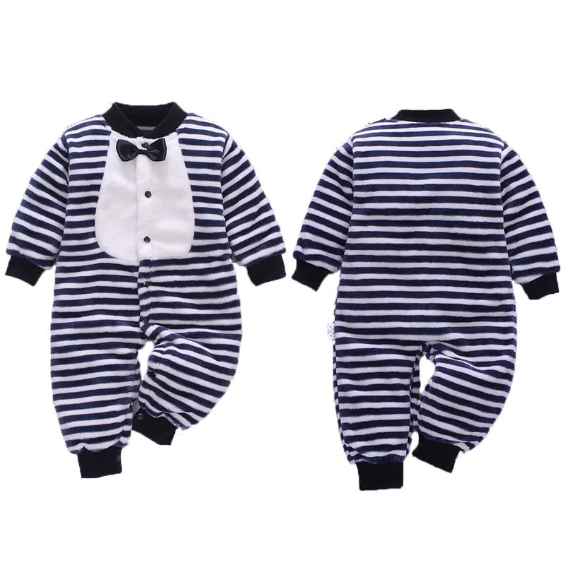 Newborn Baby Spring Winter Clothes Infant Jacket for Girls Jumpsuit for Boys Soft Flannel Bebe Romper Baby Clothes 0-18 Month thumbnail 2