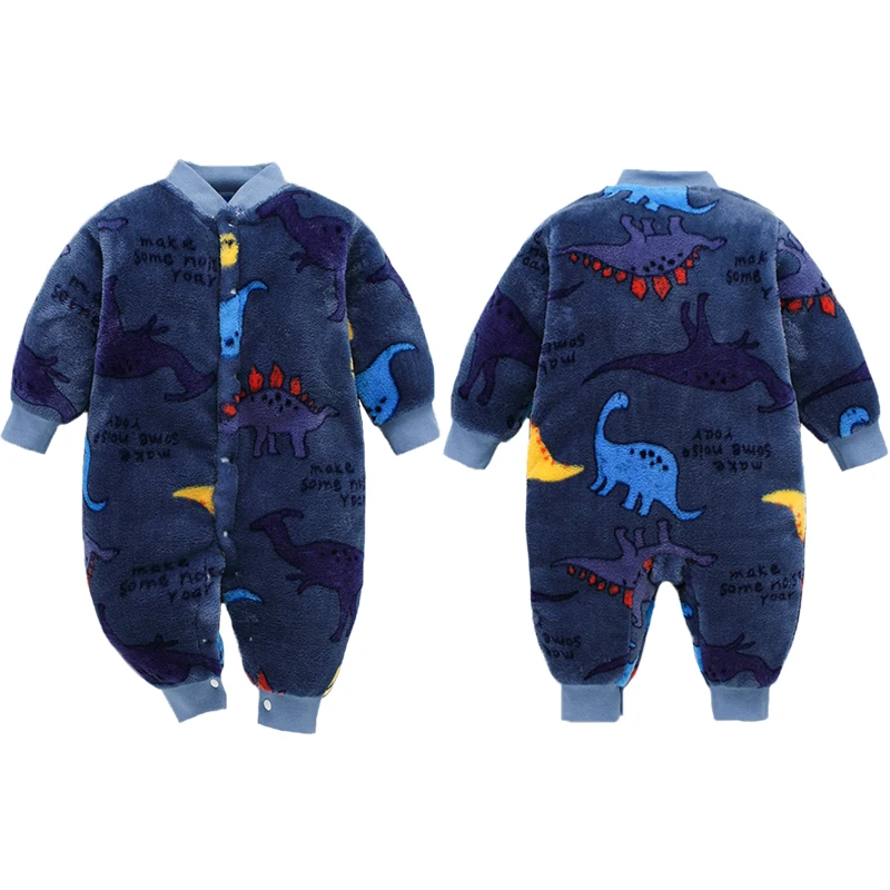 Newborn Baby Spring Winter Clothes Infant Jacket for Girls Jumpsuit for Boys Soft Flannel Bebe Romper Baby Clothes 0-18 Month thumbnail 4