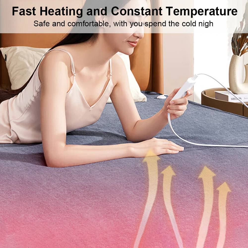 Electric Blanket 220V Thicker Automatic Thermostat Electric Heating Blanket Body Warmer Thermal Mattress for Room Blanket heated thumbnail 2