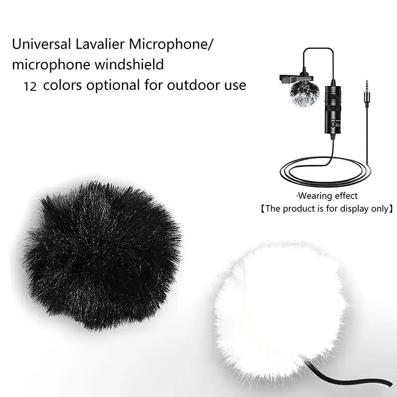 MF1 Clip-on Lavalier Microphone Mic Universal Wireless Microphones Noise Reduction Hairball Windproof Sleeve Lapel Lavalier Mic thumbnail 3