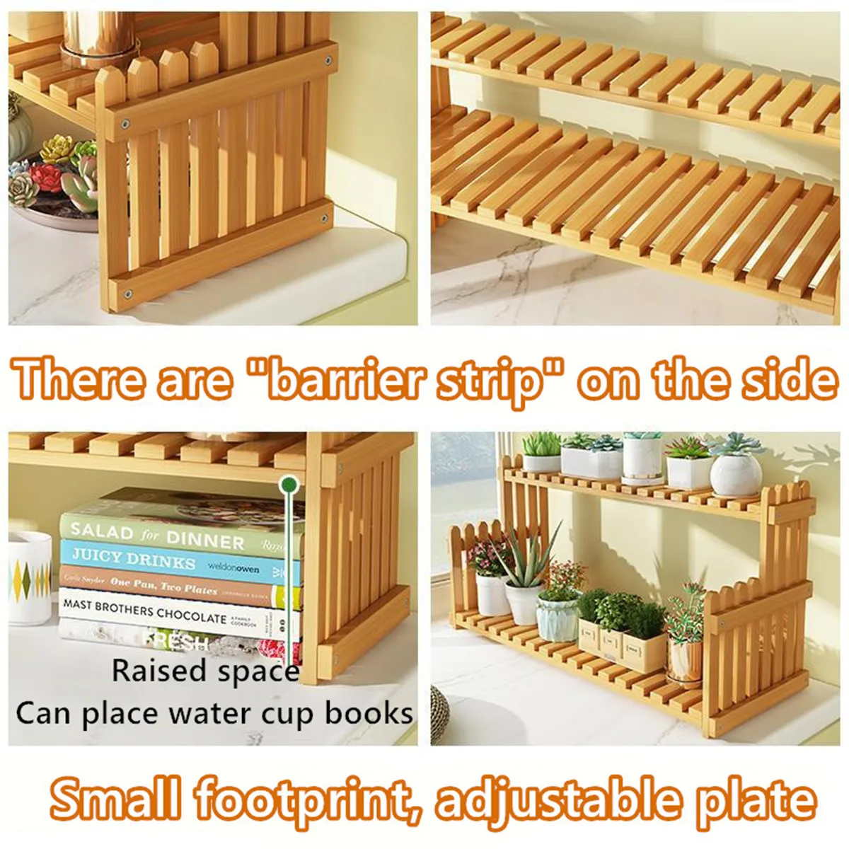 Indoor Plants Holder Wood Shelf Pot Organizer Bookshelf Balcony Bay Window Small Plant Flower Rack Storage Flower Pot Shelves thumbnail 5