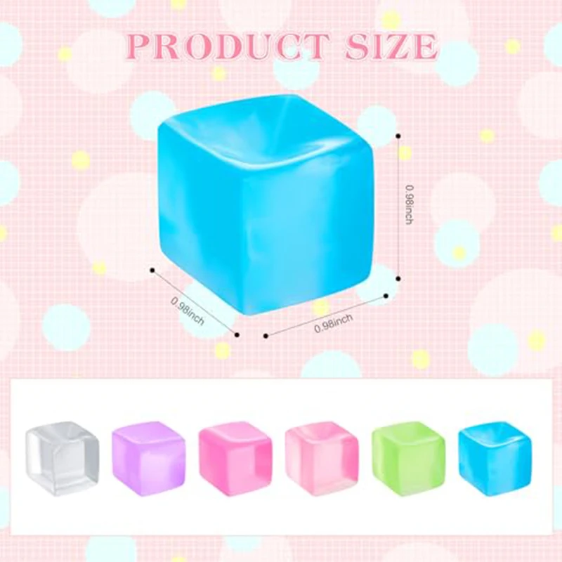 Square Ice Stress Ball Fidget Toys Stress Relief ADHD Autism Sensory Toys Soft Squishy Toys Party Favors Gifts for Kids Adults thumbnail 6