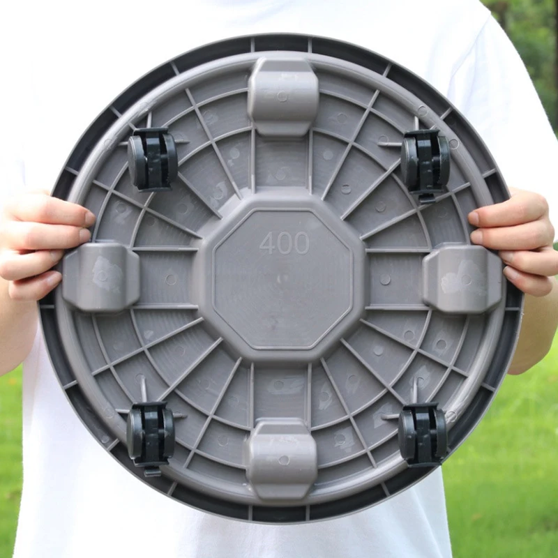 Universal Flower Pot Wheels Round Plastic Tray Heavy Duty Flower Pot Rack Plant Movable Rolling Potted Plant Stand With Rollers thumbnail 4