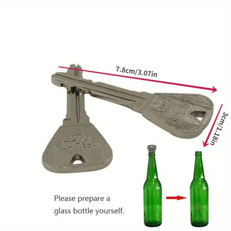 Folding Key Through Bottle Magic Trick Ring Penetration Gimmick Magic Prop Fun Magic Toy Easy to Play Gift for Kids Adults Party thumbnail 6
