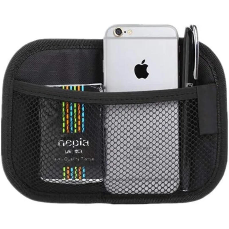 Car Seat Net Pocket Holder, Universal Self Sticky Storage Pocket for Phone Purse Card Key Car Seat Back Side Door Organizer thumbnail 6