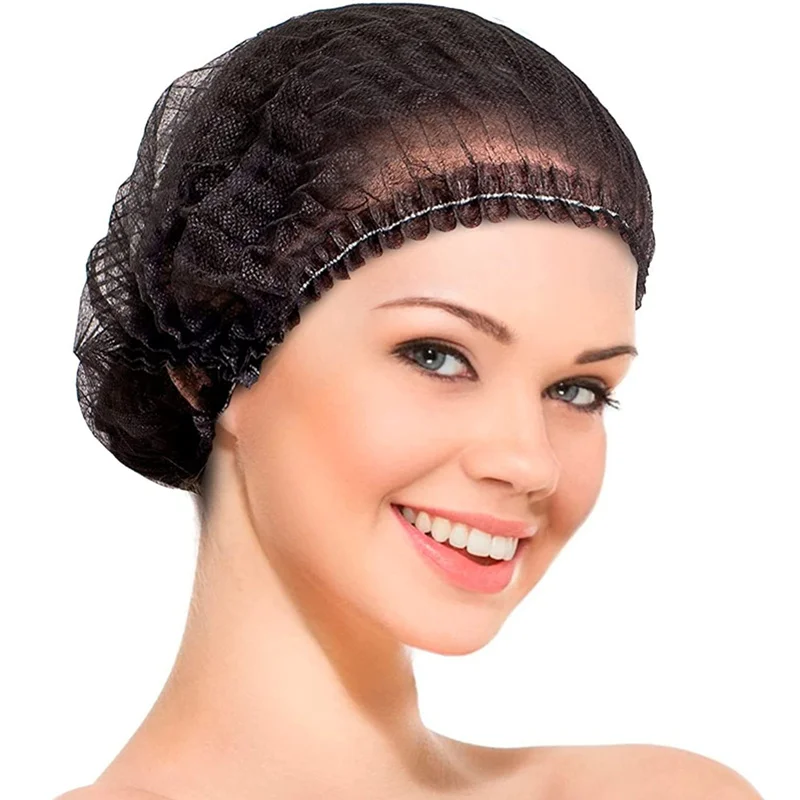 100pcs/Pack Disposable Hair Head Covers Net Bouffant Dustproof Anti Dust Caps Breathable Shower Bathing Hats Kitchen thumbnail 3