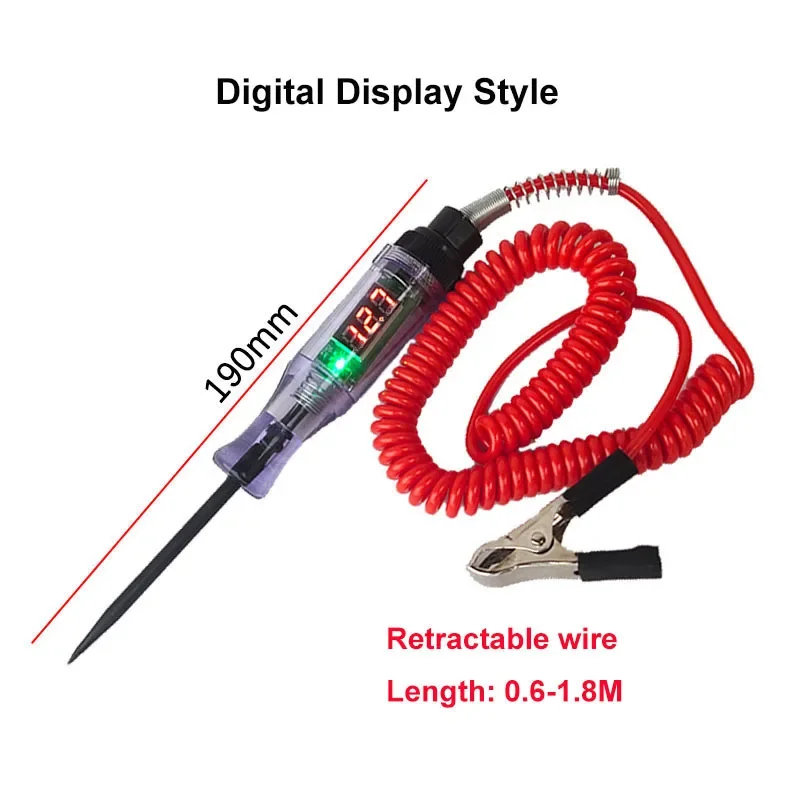 6V 12V 24V Car Truck Voltage Circuit Tester Auto Car Diagnostic Probe Test Pen Light Bulb Electric Measuring Pen Repair Tools thumbnail 3